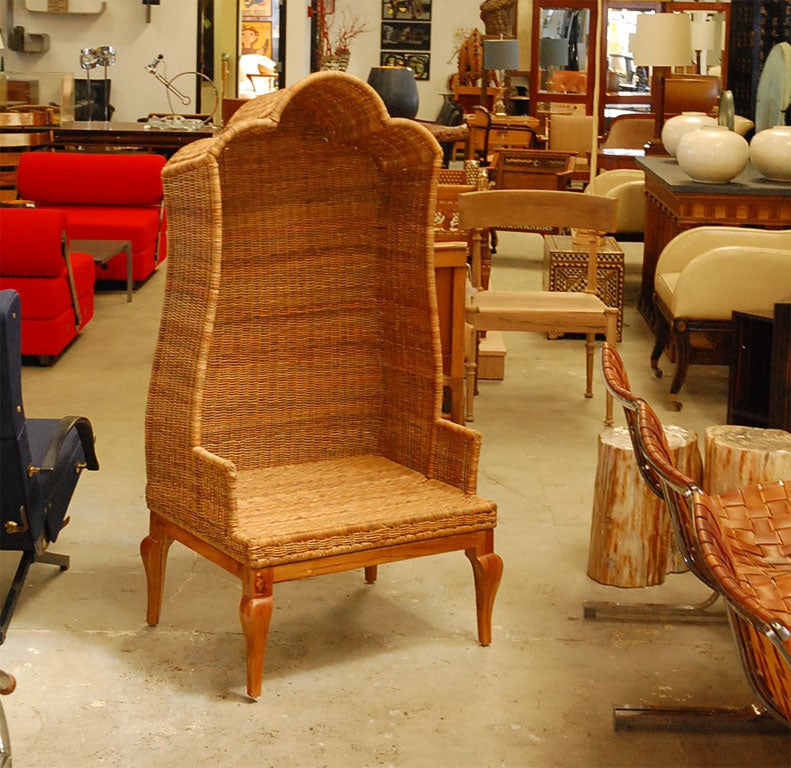 Unknown Wicker Canopy Chair