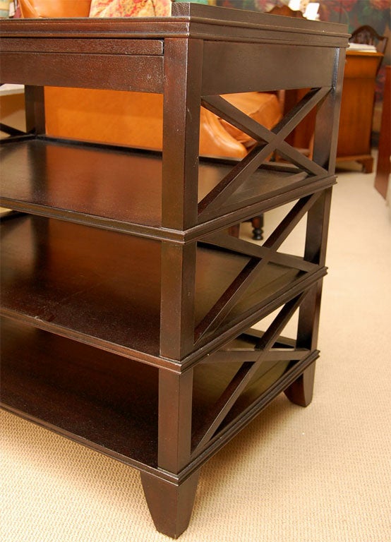 Contemporary Manhattan End Table Brown For Sale