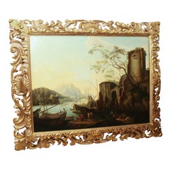 A HARBOR SCENE. ITALIAN SCHOOL,  18th CENTURY
