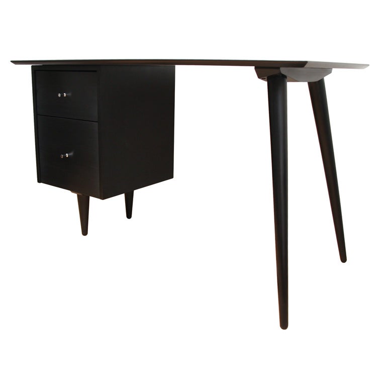 Paul McCobb Planner Group black lacquer desk