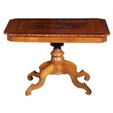 Antique Italian walnut parquetry table (coffee table).