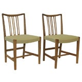 Early Hand Carved Oak Dining Chair by Hans Wegner