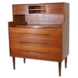 Small Teak Secretary Dresser by Ejvind Johansen