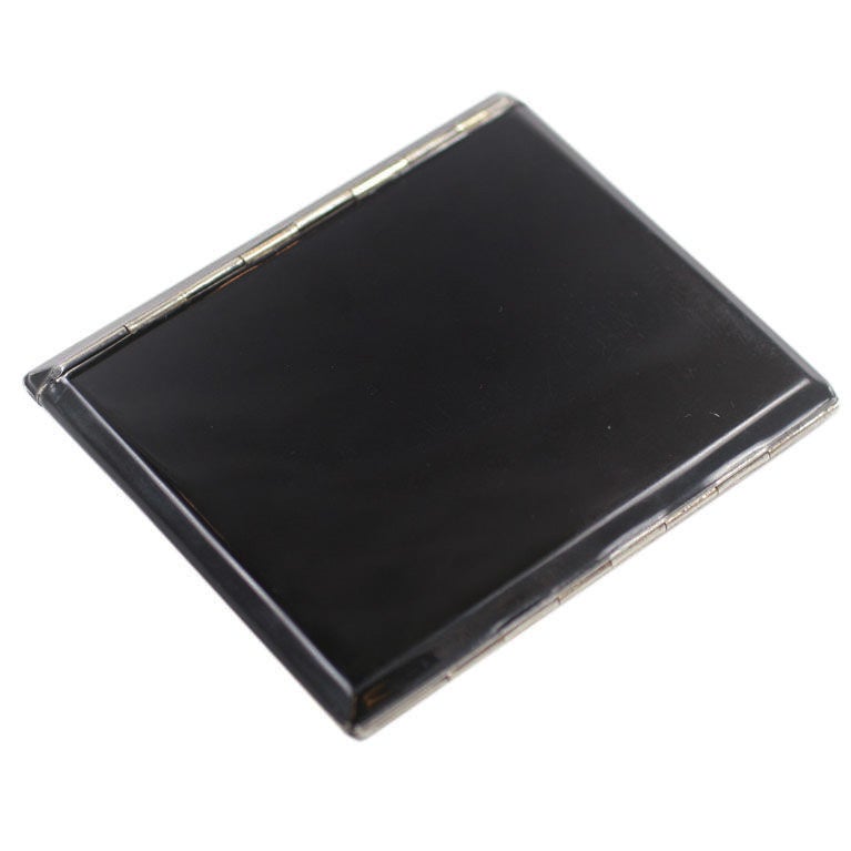 Art Deco Enamel and Eggshell Cigarette Case For Sale 2