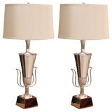 Pair of Modernist Urn Lamps Designed by Tommi Parzinger