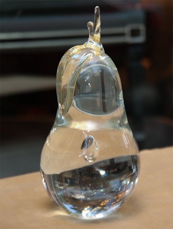 Pair of Stylized Modern Murano Glass Fruit