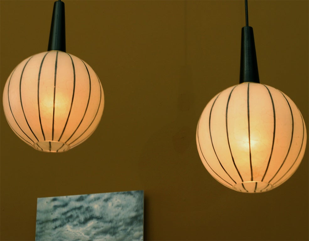 A Matched Pair of Hanging Globes