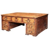 Antique Scholar Desk w/ Drawers 
Original Brassware