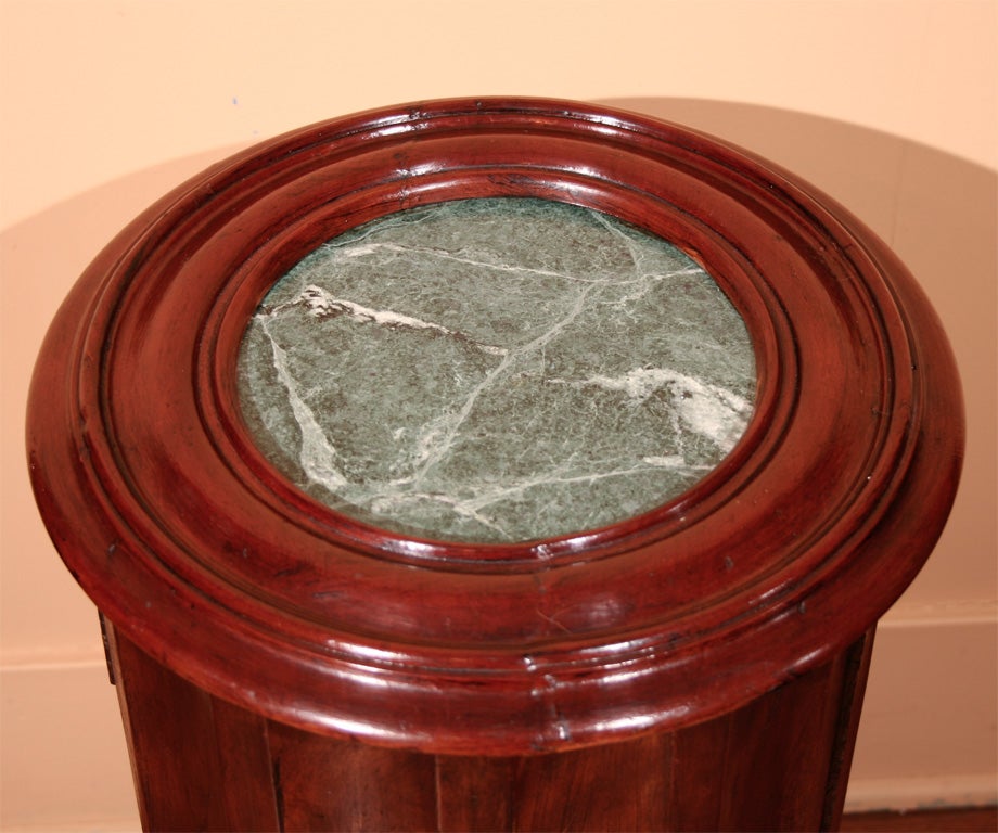 English Mahogany Stone Top Side Table/Cabinet, Circa 1850