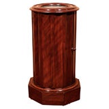 Antique English Mahogany Stone Top Side Table/Cabinet, Circa 1850