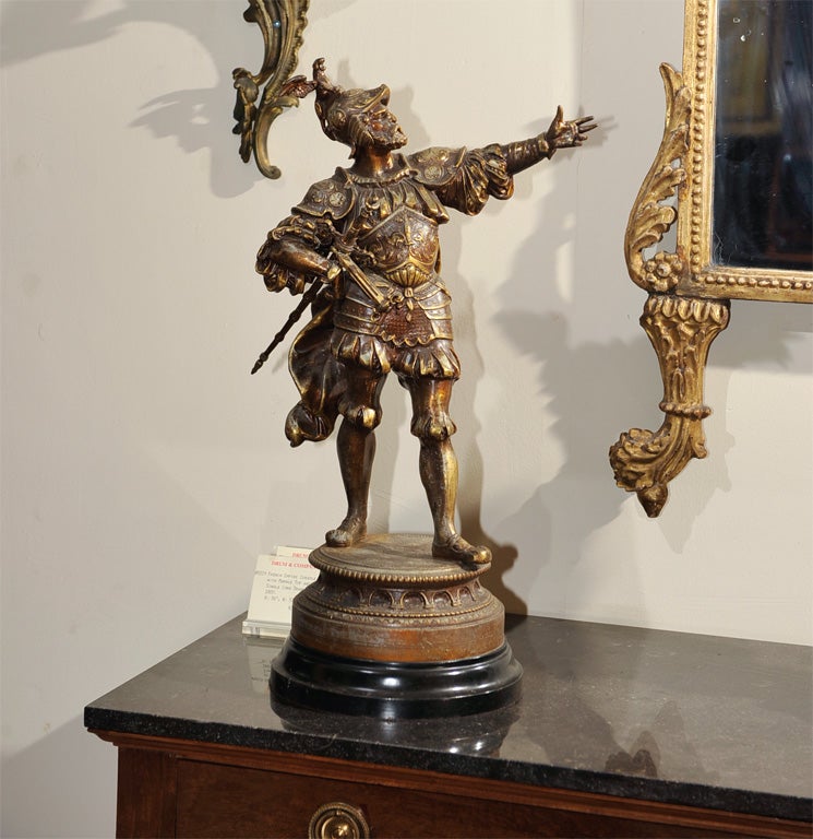A Pair of 19th Century English Spelter Figures of Soldiers