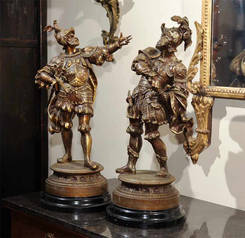 Pair Spelter Figures In Good Condition In San Francisco, CA