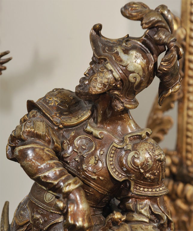 Metal Pair Spelter Figures