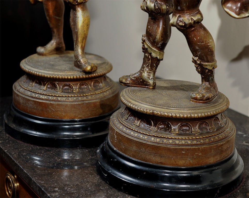 Pair Spelter Figures 1