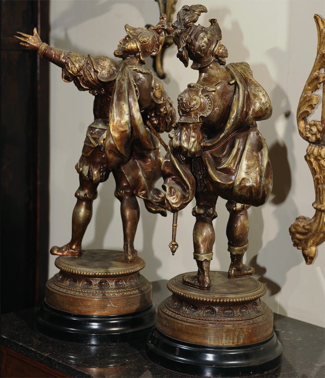 Pair Spelter Figures 2