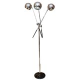 Three Head Chrome Floor Lamp