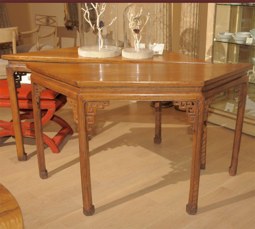 Pair of Mid 19th Century Ching Ju Mu Wood Consoles