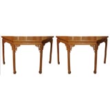 Pair of Mid 19th Century Ching Ju Mu Wood Consoles