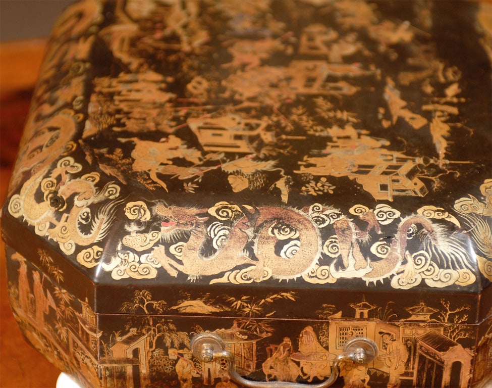 19th Century Chinoiserie Box from England, circa 1860 For Sale 3