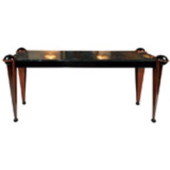 Art Deco Macassar and Ebony Console with Marble Top 8