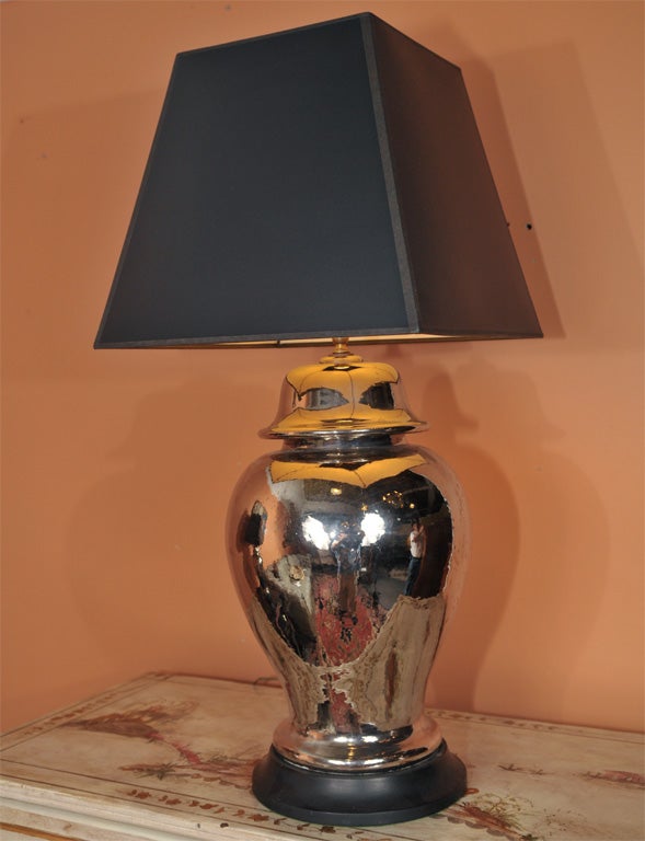 Pair of Vintage Mercury Glass Lamps 5