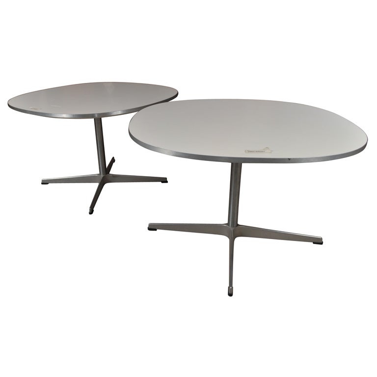 Pair of Fritz Hanson Tables Made in Denmark Designed by Bruno Mathsson