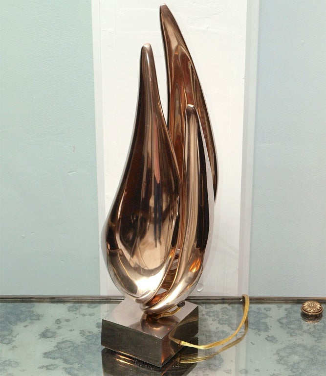 Bronze Table Lamp by Michel Dumas For Sale 2