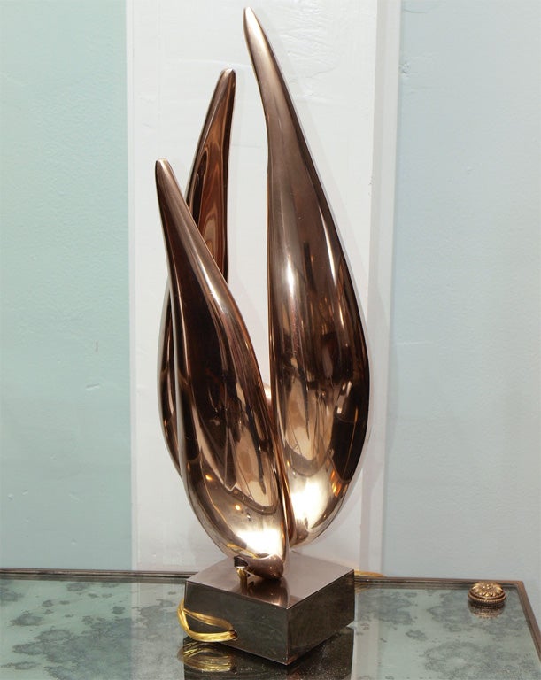 Bronze Table Lamp by Michel Dumas For Sale 3