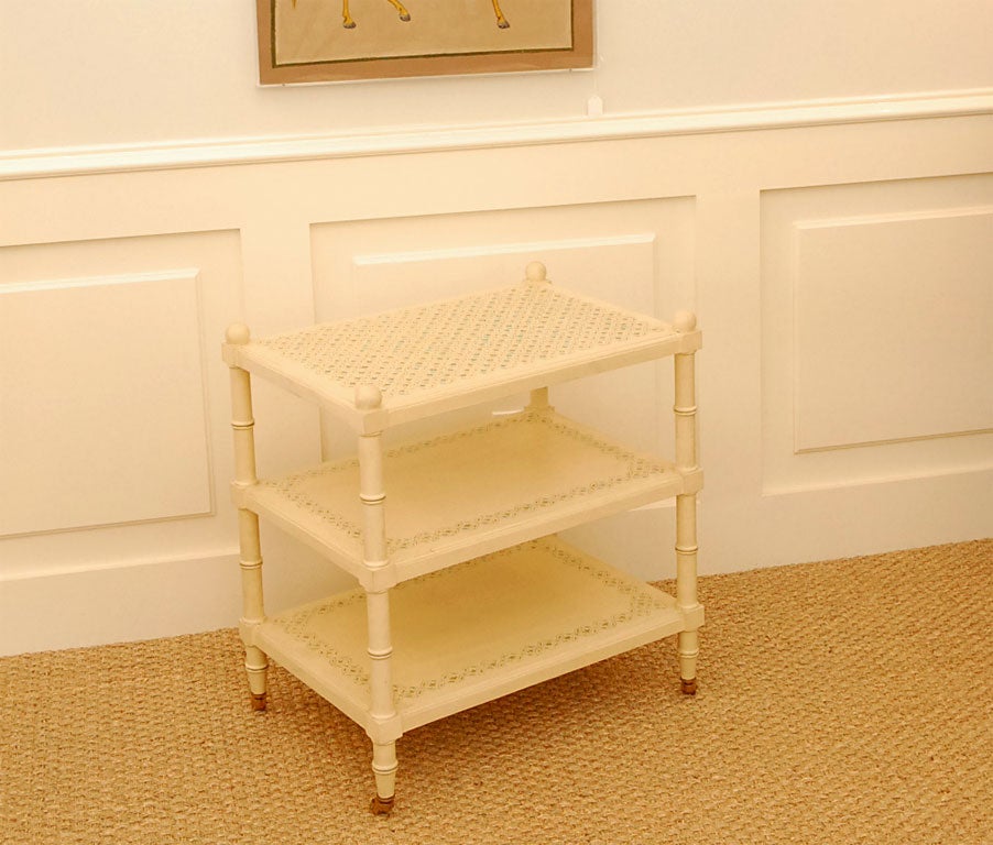 A Faux Bamboo Etagere
