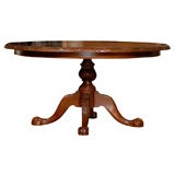 Chippendale Style Mahogany Dining Table w/ Carved Pedestal Base Chippendale Style Mahogany Dining Table w/ Carved Pedestal Base