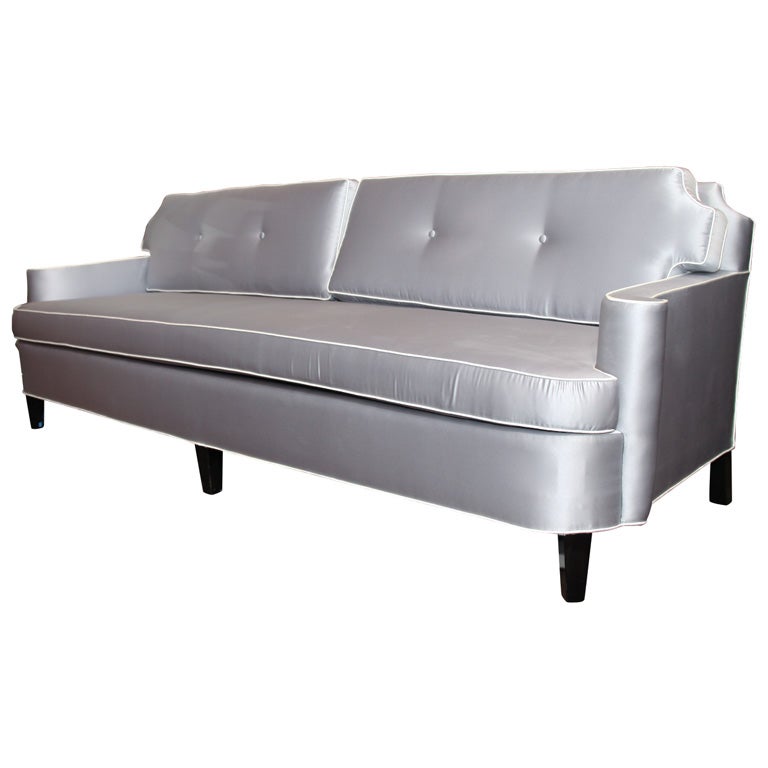 1940's Hollywood Sofa with Scrolled Arm Design