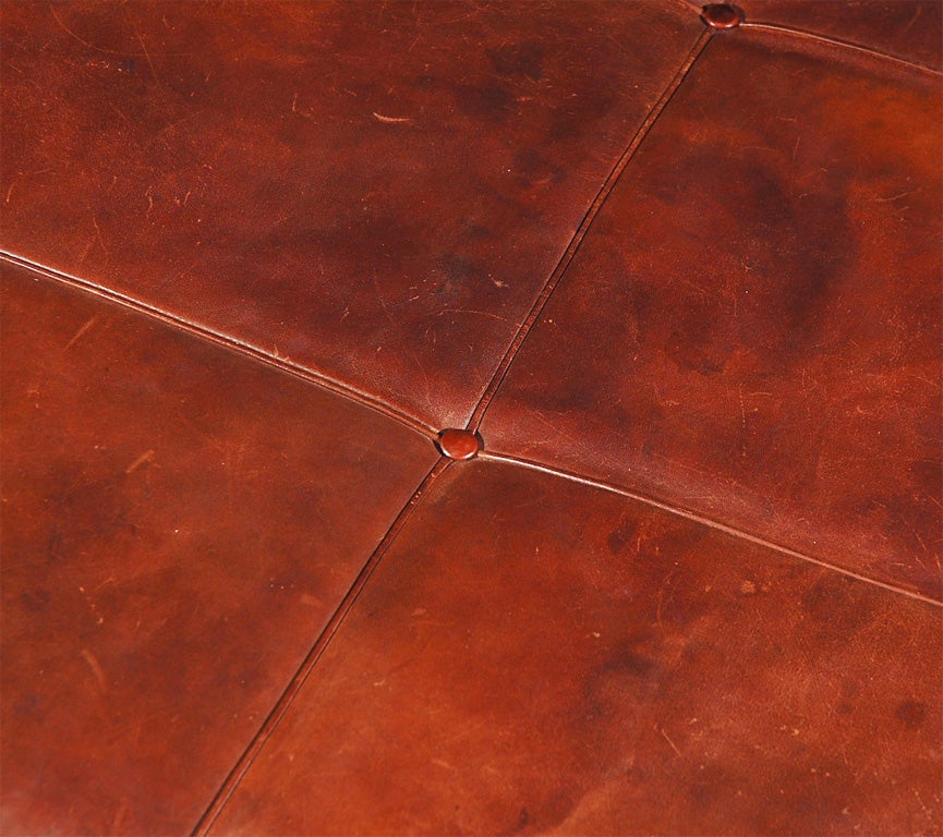 Steel Poul Kjaerholm PK80 Daybed in brown leather