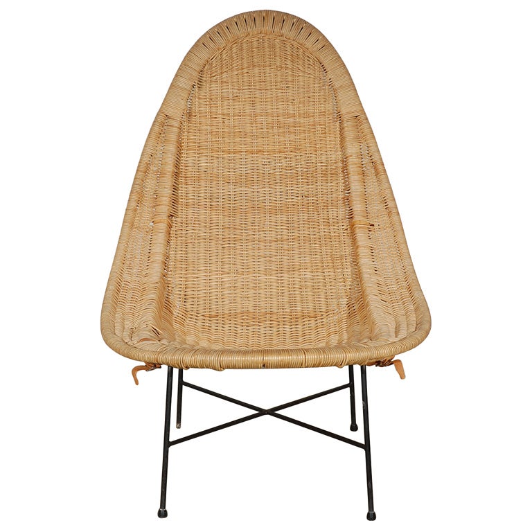 Rare Wicker Chair by  Horlin Holmquist
