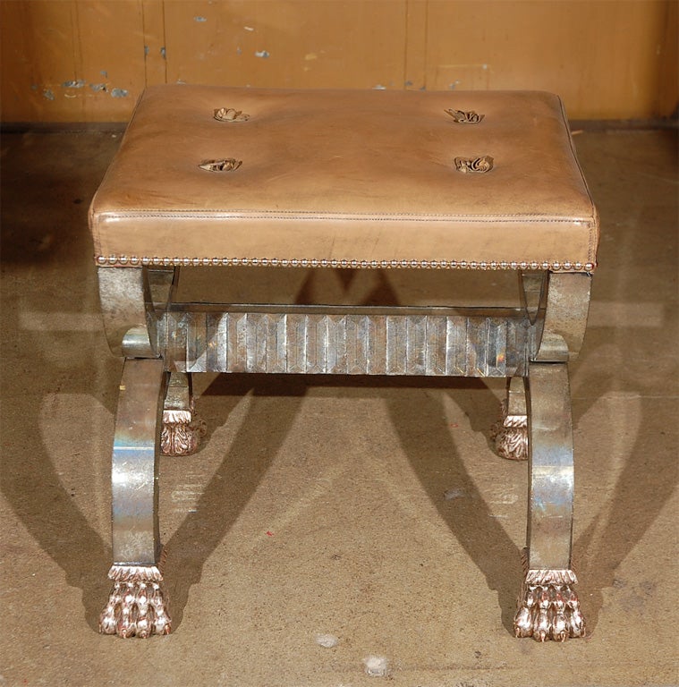 Mirrored Glass Lion Paw Feet, Bench With Mirrored Legs