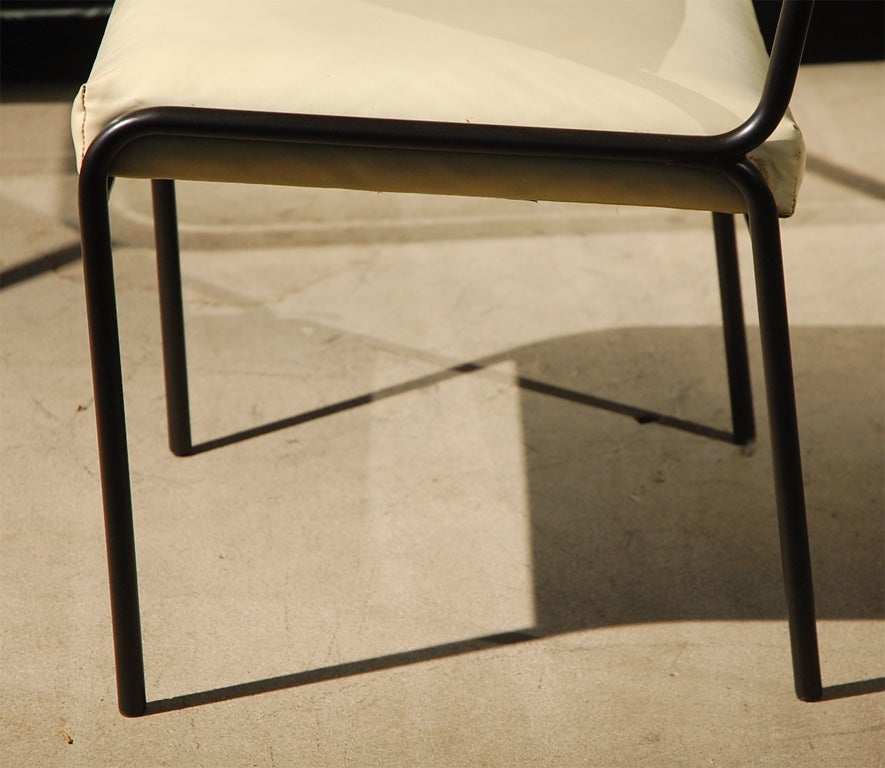 Van Keppel-Green Black Tubular Steel Dining Table and Chairs 4