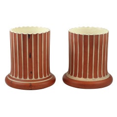 A Pair Of Wedgwood Pillar Vases