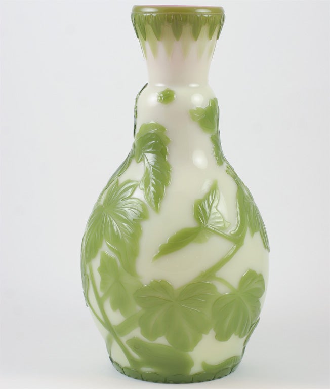 English Thomas Webb & Sons Cameo Glass Vase For Sale