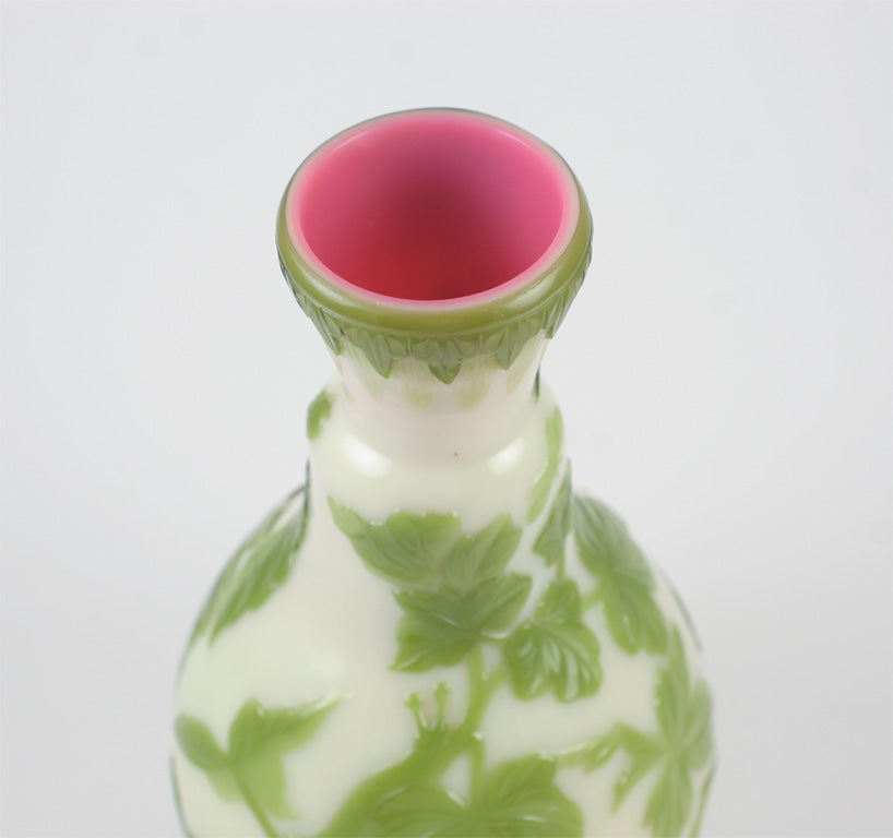 20th Century Thomas Webb & Sons Cameo Glass Vase For Sale