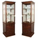 Exceptional Pair of Display Cabinets/Vitrines