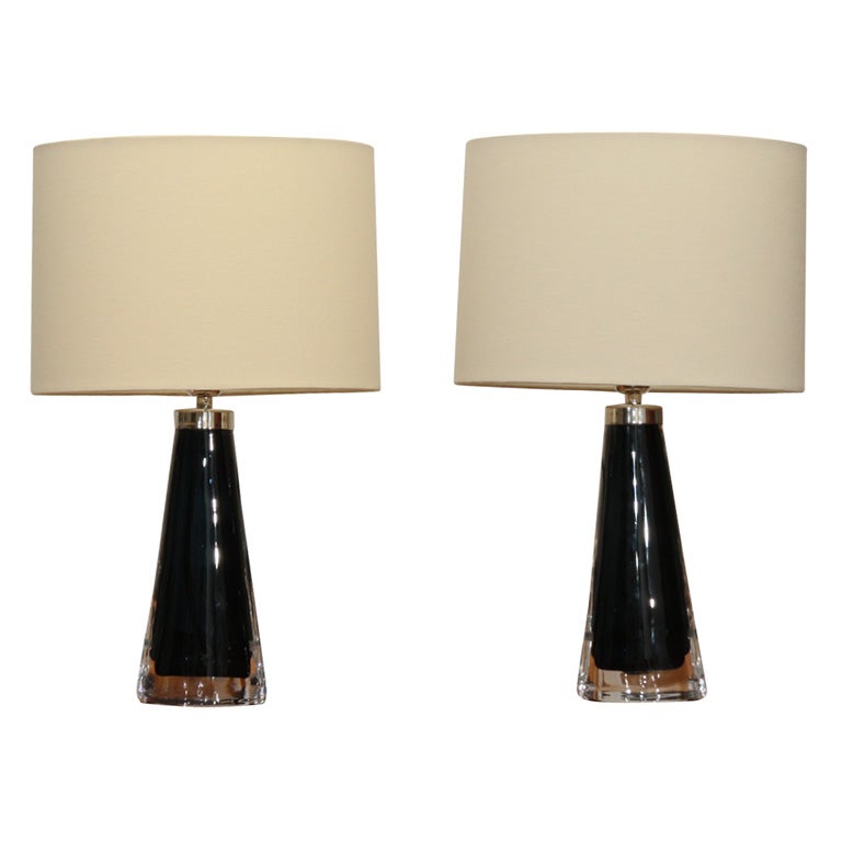 Pair of Lamps by Orrefors