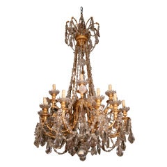 Antique Marie Antoinette Style Crystal Chandelier
