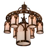 Chandelier with 6 Luminaires and 1 Center Light