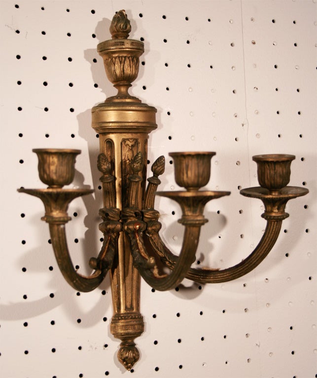 Pair of 3 Light Sconce