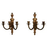 Antique Pair of 3 Light Sconce