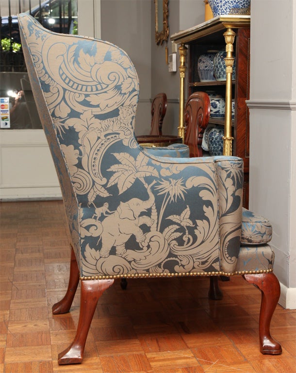 George I Upholstered Wingback Armchair 1