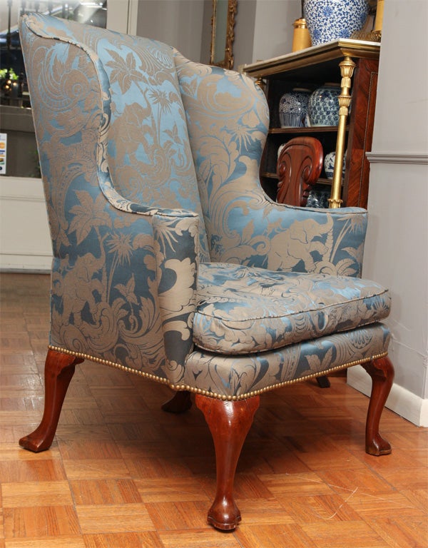 George I Upholstered Wingback Armchair 3