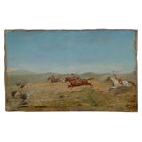 Indians Hunting Ostrich