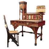 "Mosquée" Desk and Chair by Carlo Bugatti