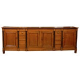 Directoire Period Enfilade in Oak with Black Painted Detail. Antique Directoire Period Enfilade in Oak with Black Painted Detail.