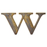 Large Letter W from Trade Sign